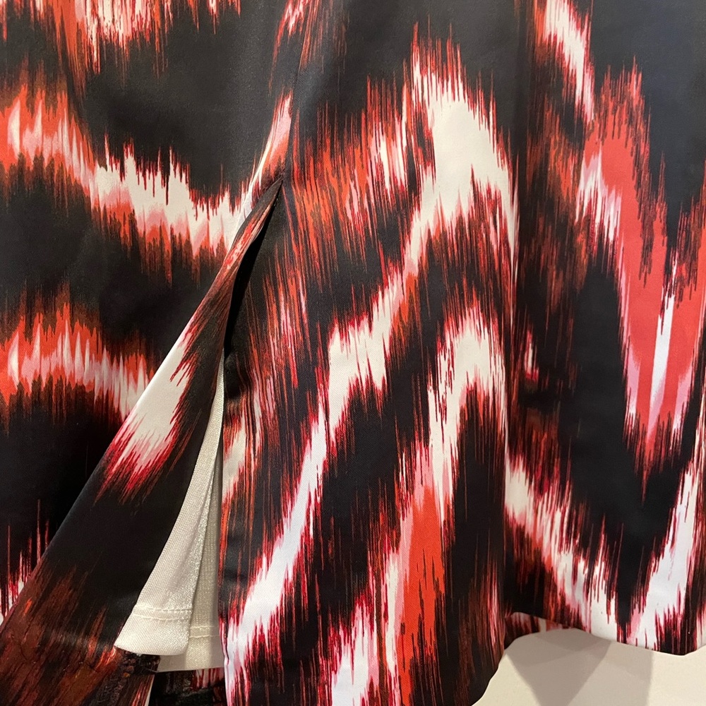 JAX New Black/ Multi Satin Cocktail Dress- Size 14 - Picture 13 of 16